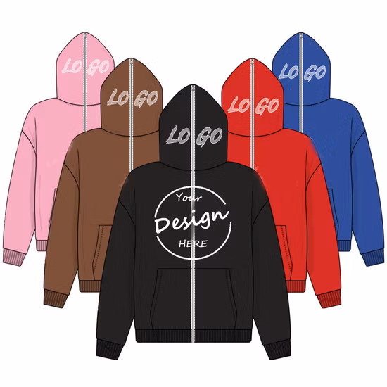 Custom Full Zip up Hoodies Men Puff Print High Quality Plain Rhinestone Soft Cotton Fleece Zipper Jacket Hoodie for Men