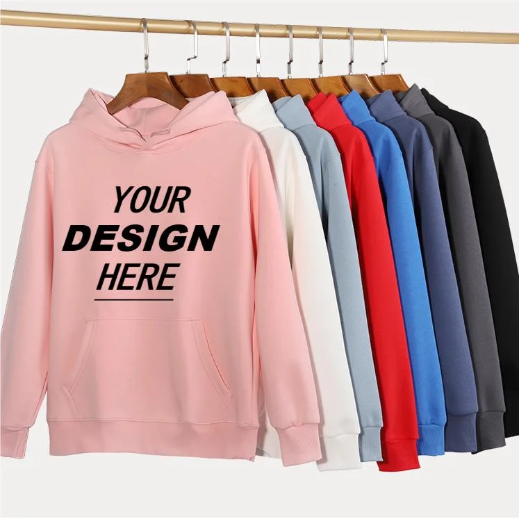 Wholesale Autumn Winter Hoodie300GSM-460GS Loose Solid Color Hooded Casual Tops Men′ S Hoodies Custom Logo Screen Printing, Embroidery, Embossing,