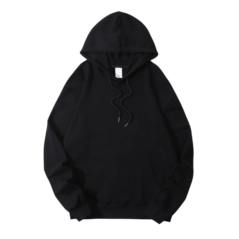 Manufacturers Essentials Plain Color Black White Plus Size Women Men′s Hoodies with Logo Custom