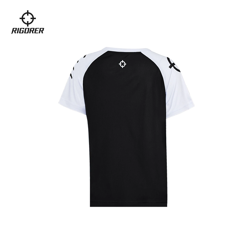 Kids Sports Running T-Shirt with Raglan Sleeve for Basketball Football Soccer Volleyball